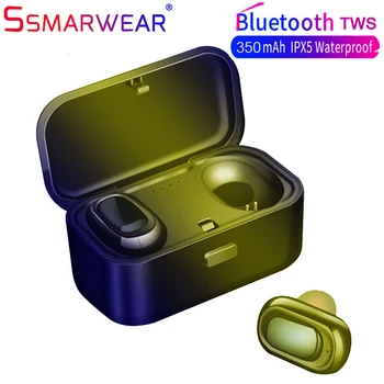 

TWS Bluetooth Wireless Earphones 3D Stereo Sound Waterproof Earbuds Built-in Mic With Charging Box Headset For Smart Phone