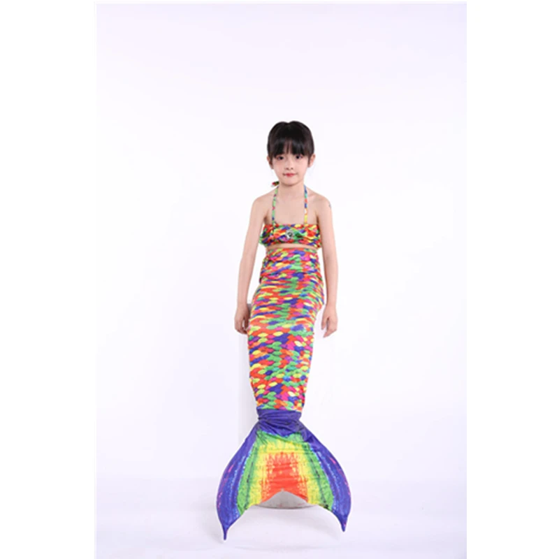 Вечерние костюмы Ариэль для костюмированной вечеринки; Vestido; купальный костюм Русалочки для девочек; купальный костюм принцессы Ариэль с хвостом; 10 цветов; детская одежда для плавания - Цвет: Color7