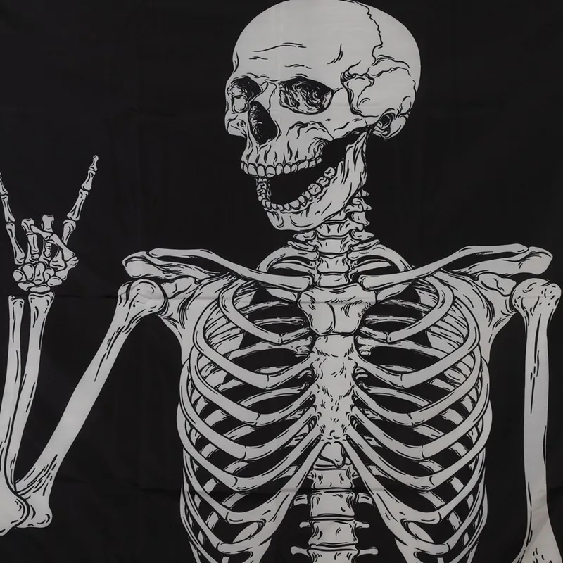 Гобелены на Хэллоуин Череп Скелет рулон череп настенный гобелен украшение комнаты стены искусства черный белый 1 шт - Цвет: D