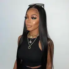 Pelo humano recto Peluca de encaje transparente Frontal de encaje pelucas 30 pulgadas de largo T parte Remy hueso recto frente de encaje pelucas de cabello humano