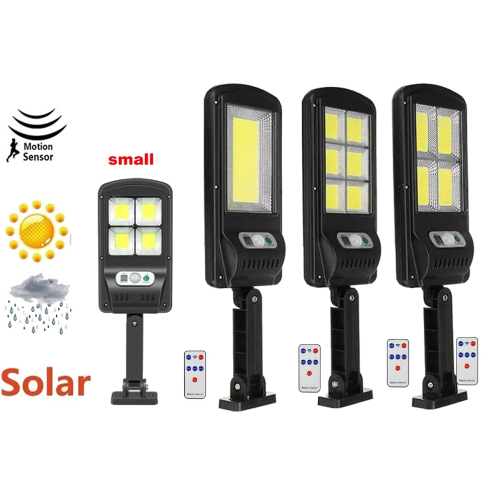 

remote 1-4pcs 48-128 Solar Power Street Light PIR Motion Sensor Lamps Garden Security Lamp Outdoor Street IP65 Waterp floodlight