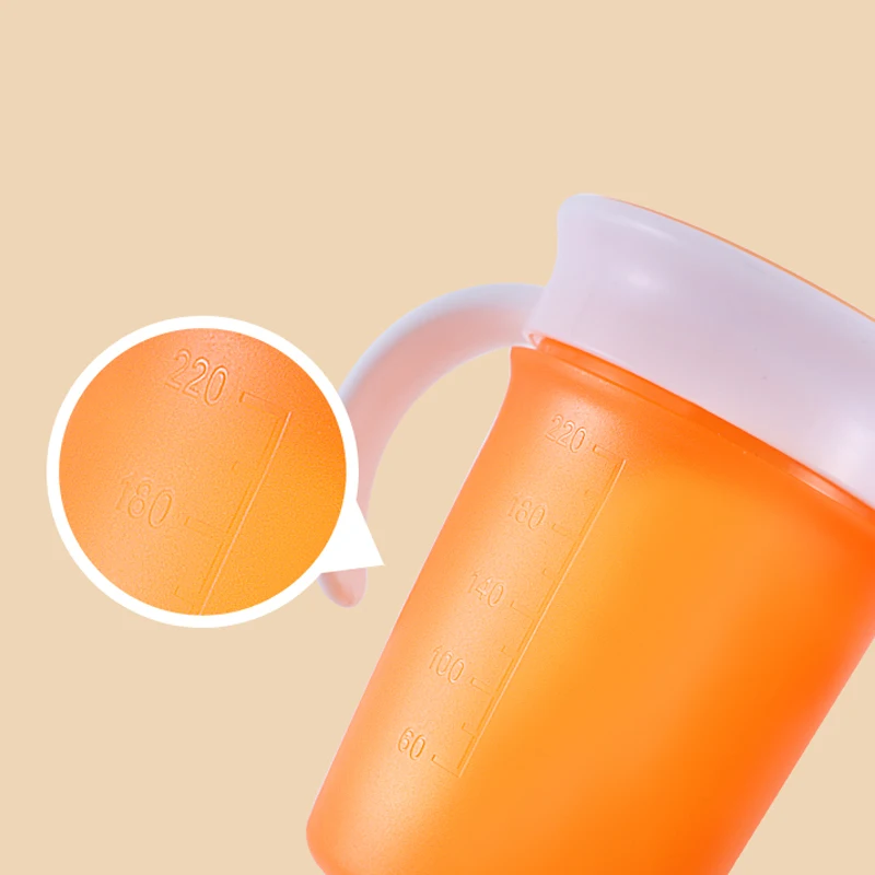 Can Be Rotated Baby Learning Drinking Cup With Double Handle Flip lid Leakproof Magic Cup Infants Water Cups Training cup