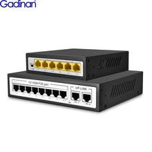 Gadinan 4CH 8CH 10 Ports 48V Network POE Switch With IEEE 802.3 af/at Over Ethernet IP Camera/ Wireless AP/ CCTV Camera System