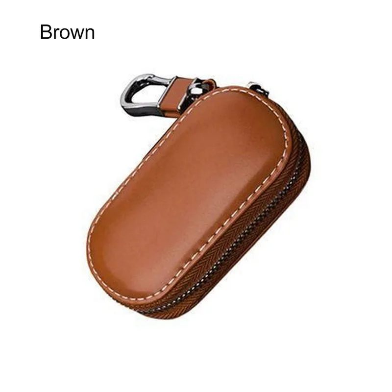 PU carteras de piel para las llaves del coche de los hombres titular de la clave de ama de llaves organizador funda de llavero para mujeres con cremallera caso clave bolsa bolso