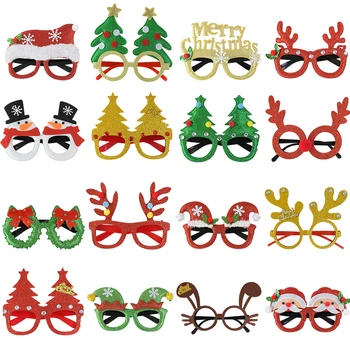 

Multi-style Christmas Antlers Santa Claus Snowman Frame Glasses for Kids Adult Photo Booth Props Xmas Party Decor New Year Gift