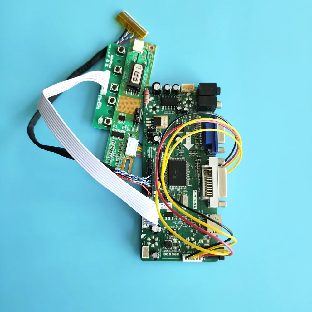30pin M.NT68676 kit for LP154WX4-TLE1/TLE2/TLF1/TLCC 1280X800 HDMI+DVI+VGA LCD Audio Controller Board Display panel mOitor | Компьютеры и