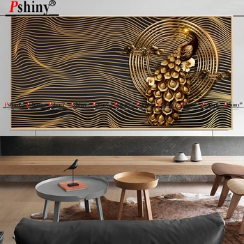 

PSHINY DIY Diamond embroidery sale black peacocks decorative paintings from crystals full drill Round pictures of rhinestones