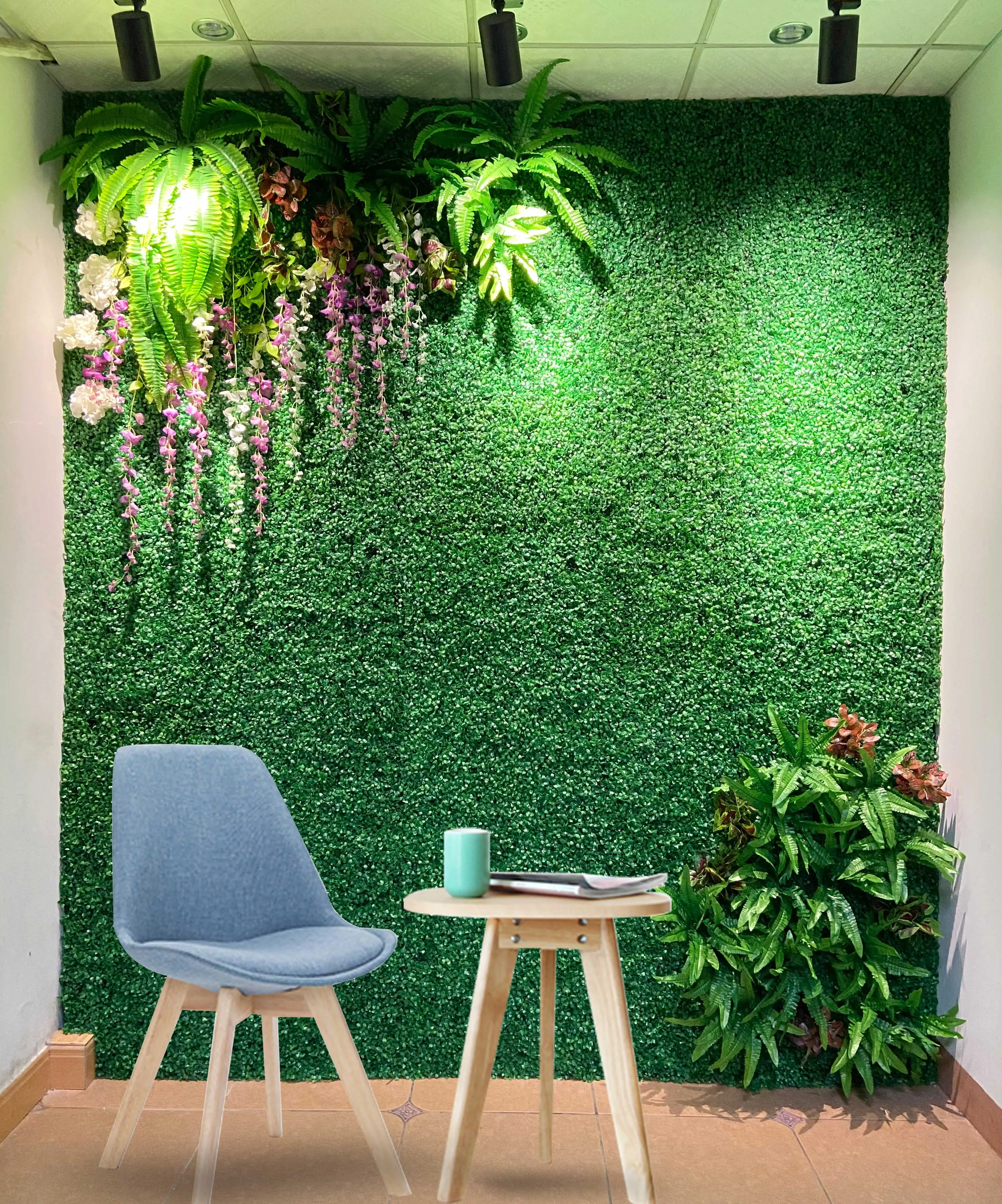 Planta Artificial Parede Flor Painel De Parede Gramado Plástico Verde Folhas  Tropicais Diy Casamento Decoração Para Casa Acessórios - Plantas Artificiais  - AliExpress