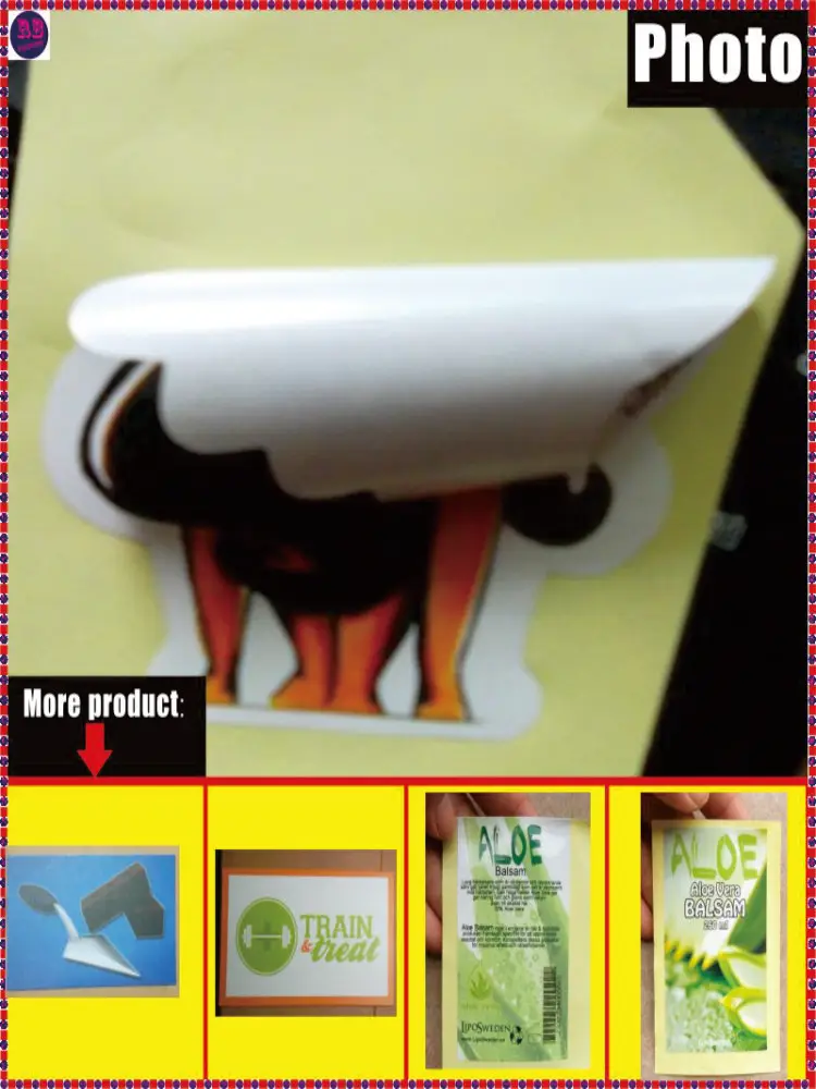 

full color glossy paper sticker label printing custom/