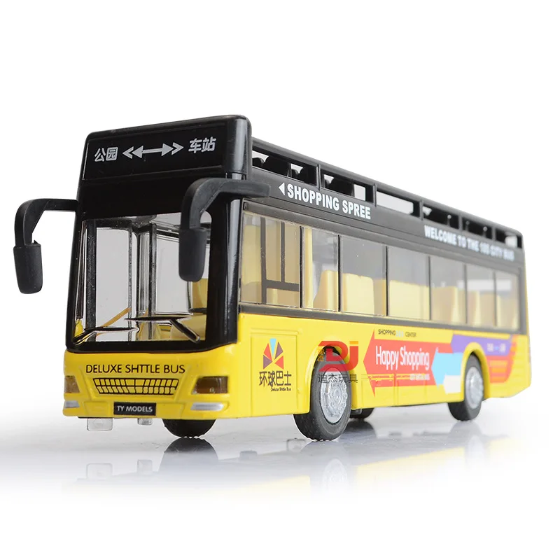 

1: 32 Colorful Music Light Warrior Double Layer Open-Air Bus Alloy Car Model CHILDREN'S Toy Car
