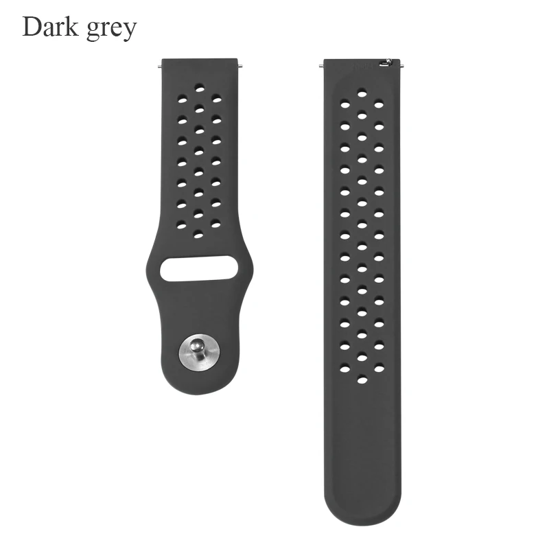 Deep gray BOORUI 20 мм Amazfit ремешок Замена для Xiaomi Huami Amazfit Bip ремешок силиконовые умные часы полосы для Huami - Цвет: Deep gray
