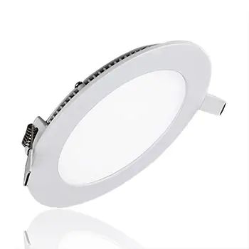 

9W Flat LED Panel Light Lamp, Dimmable Round Ultrathin LED Recessed Downlight, 720lm, Warm White 3000K, Cut Hole 4.9 Inch, Panel