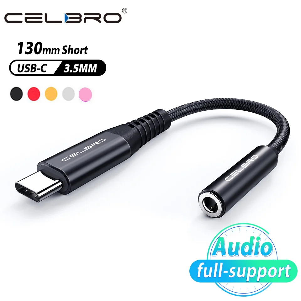 Type-C To 3.5mm Earphone Cable Adapter Type C USB-C Male To 3.5mm AUX Audio Female Jack for Samsung Htc Xiaomi Mi 9 Pro