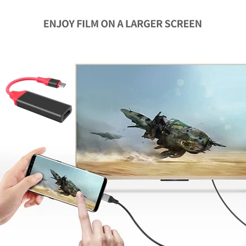 

KEBIDU 4K Type C To HDMI Adapter Male To Female Type-C USB3.1 HDMI 4K Video Cable Converter For MacBook Huawei Matebook Samsung