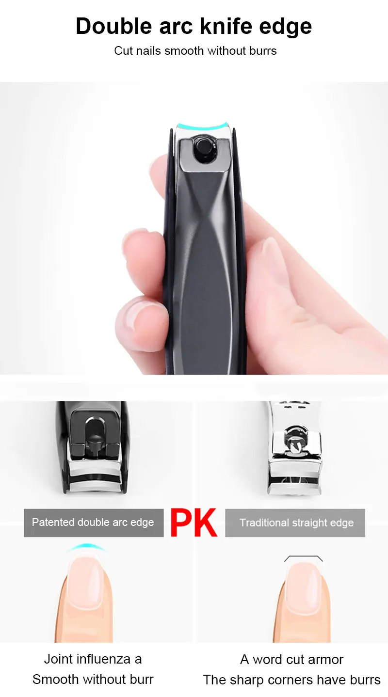 Creative Stainless Steel Nail Clippers Diagonal Anti-Splash Waterproof Professional Nail Trimmer 1PC nail clipper set nail clipper nail scissors set nail clippers manicure nail clipper set nail clippers kit