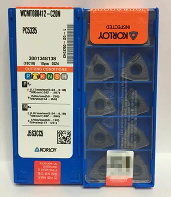 Быстрая мощная дрель Blade10pcs WCMT080412-C20N фрезерные инструменты карбидная вставка из нержавеющей стали и стали головка инструмента WCMX U лопасти дрели