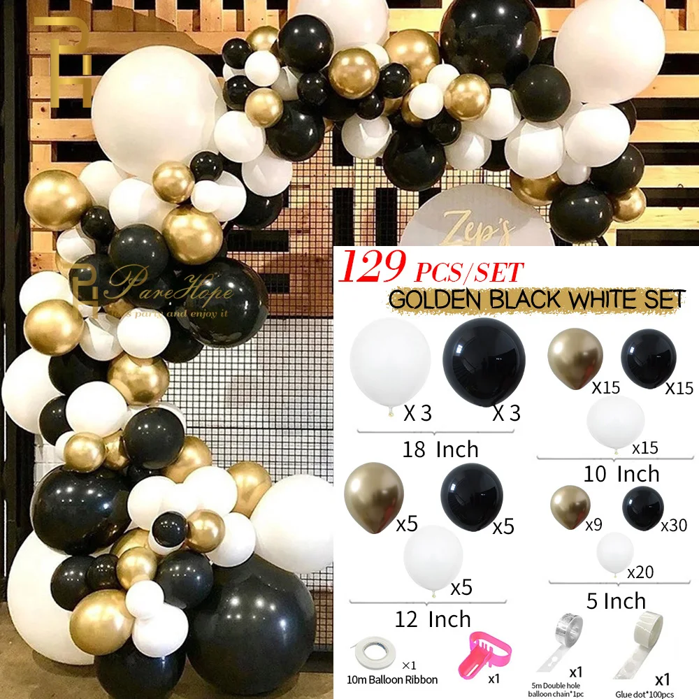 KAHOO 169 Pcs Diy Balloon Garland & Arch Kit, Party Decorations Balloon Set