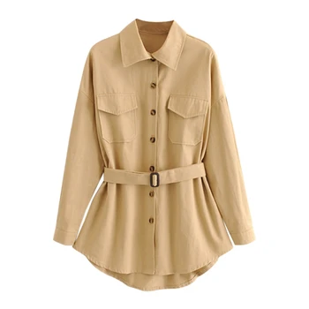 

Coat of cultivate one's morality Casual new Women Lace Tops Waist Retro Jacket Turn-down Collar Long Sleeves Fashion Coat
