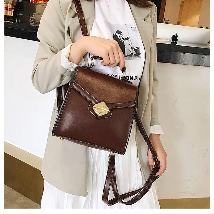 

INS-Style 2019 New Style Mini PU Leather Small Backpack Women's Multi-Purpose Lock STUDENT'S Backpack Fashion Casual Bag 1