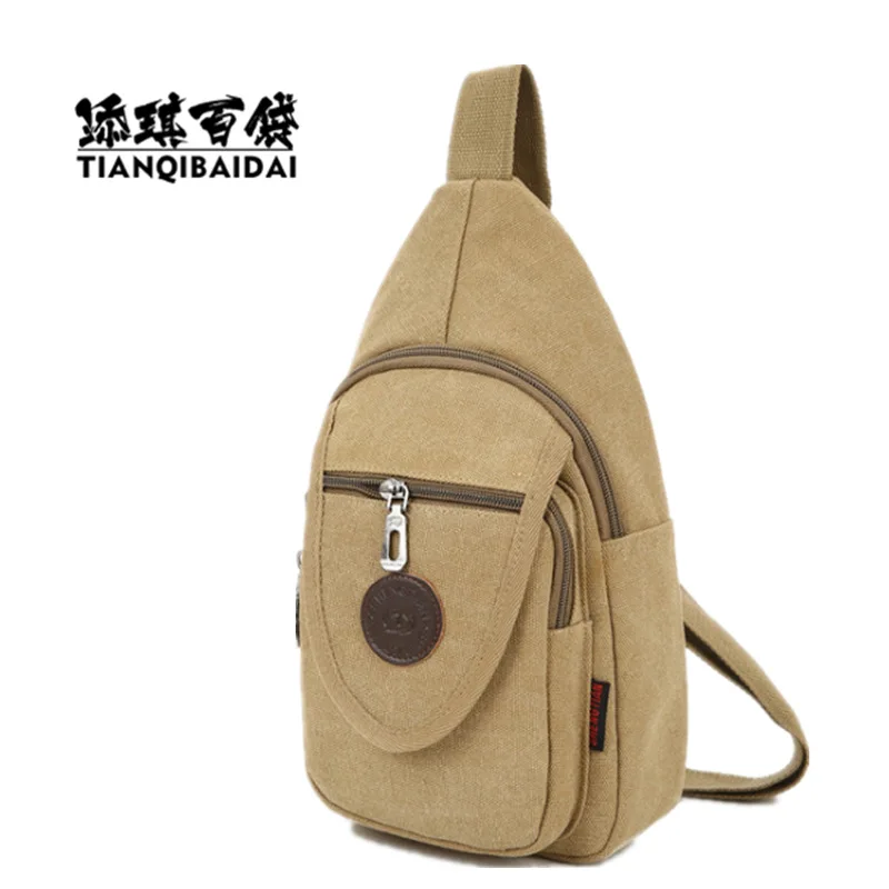 

Korean-style Fashion Oblique Bag Outdoor Casual Bag MEN'S Single-shoulder Bag Sports Chest Pack Men's Canvas Messenger Bag