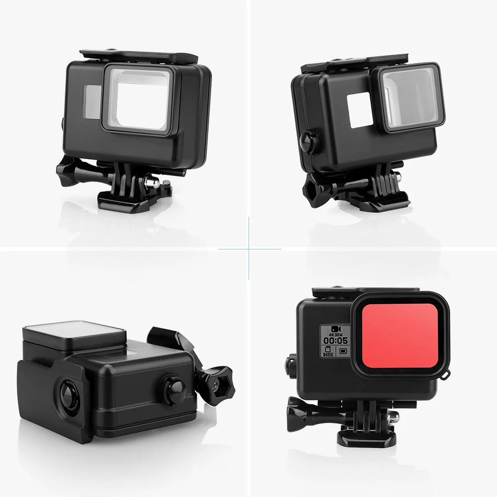 Vamson для Gopro Hero 7 6 5 черный комплект аксессуаров Водонепроницаемый защитный корпус чехол для дайвинга 60 м для Go pro 7 6 5 камера VP633