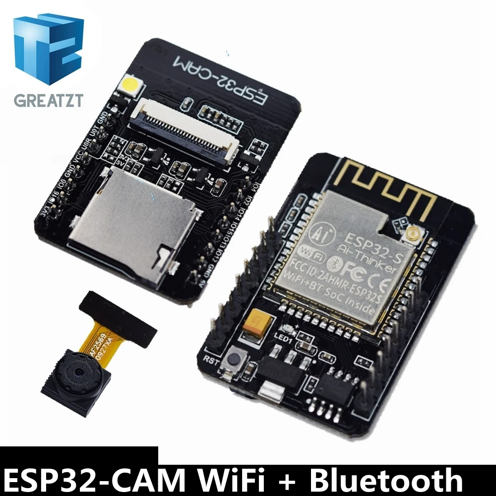 GREATZT ESP32-CAM WiFi+ модуль Bluetooth модуль камеры макетная плата ESP32 с модулем камеры OV2640 2MP для Arduino