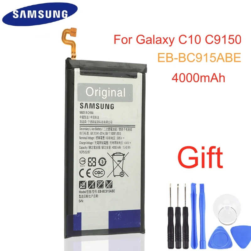 EB-BC915ABE Оригинальный аккумулятор для Samsung GALAXY C10 C9150 высокого качества 4000 мАч