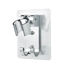 Wall Gel Mounted Shower Head Stand Bracket Holder Hand Held Bathroom Shower Head Fitting Portable Bathroom Accessories