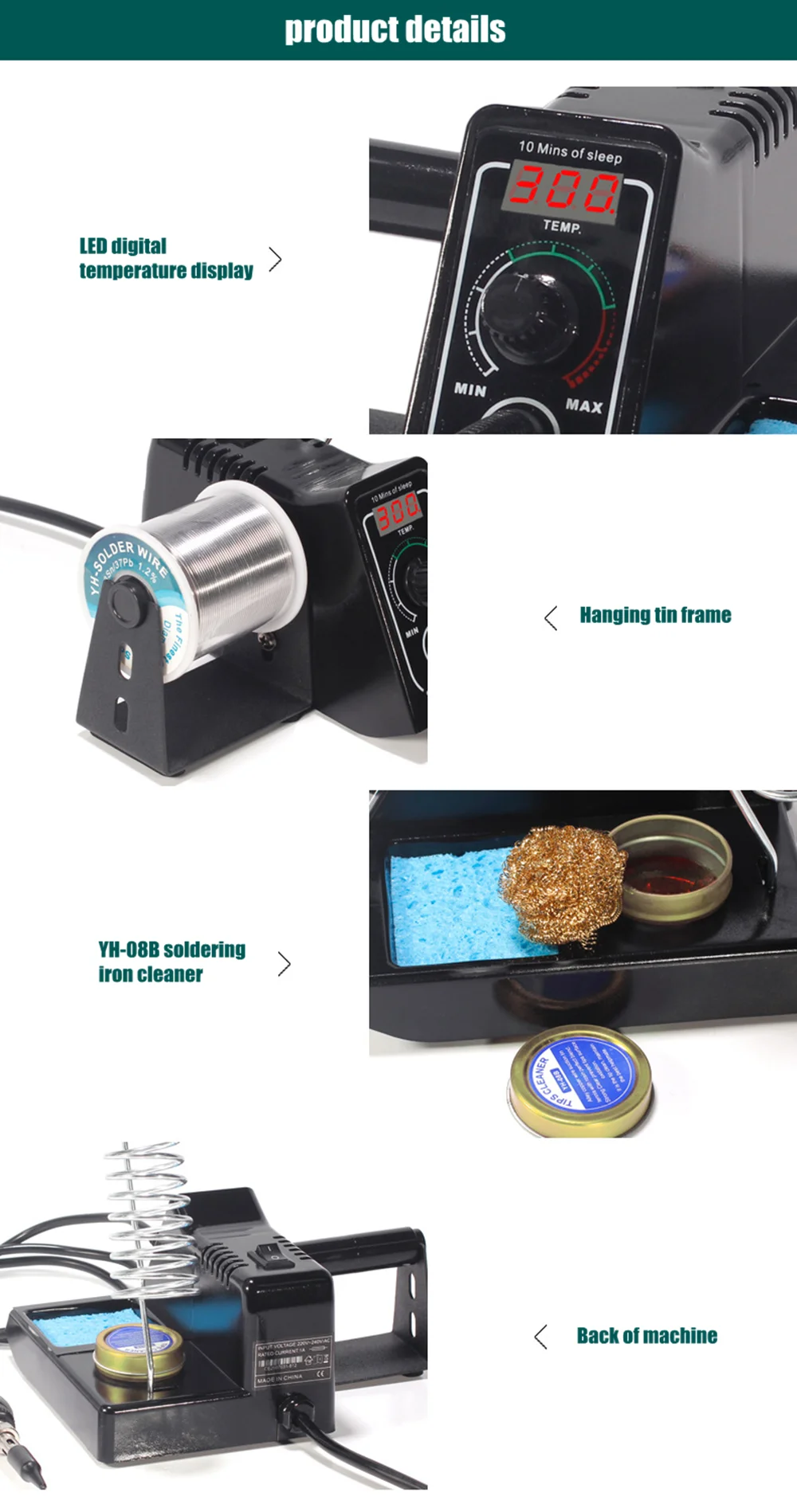 YIHUA 926LED-II Min Soldering Iron Station Precise Display Ajustable Temperature soldering station electronic welding iron