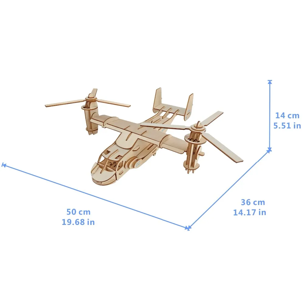 Osprey самолет DIY 3D деревянные головоломки деревянные ремесла набор для сборки резка деревянные игрушки для Рождественский подарок 3225