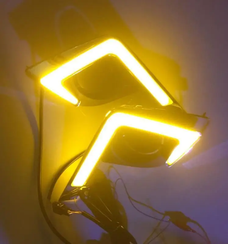 Лампа для дневных ходовых автомобилей Аксессуары Neblineros Para Led авто освещение передние противотуманные фары 14 15 16 для Toyota Lewin