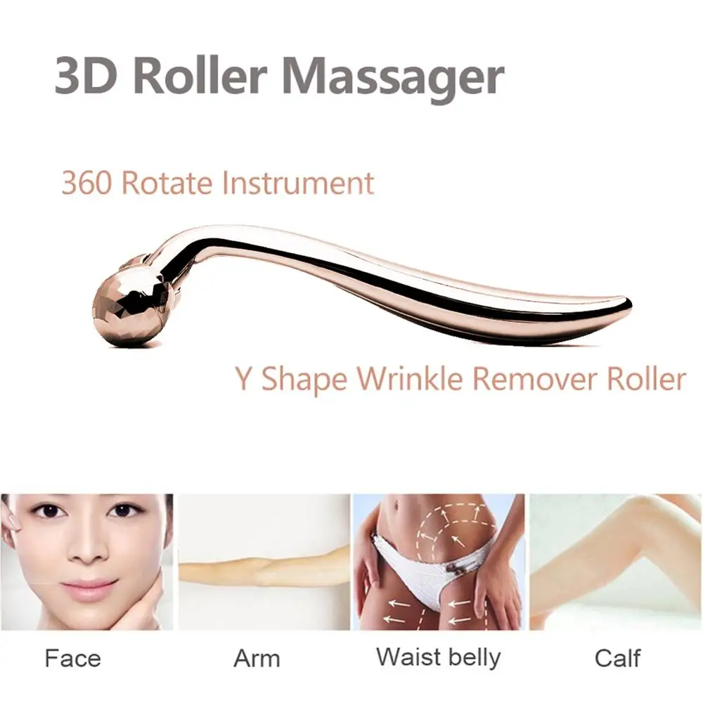 Rodillo masajeador Facial de rodillos 3D, masajeador de Estiramiento Facial con forma de Y, elimina las arrugas Y las arrugas, Estiramiento Facial el cuidado de la piel
