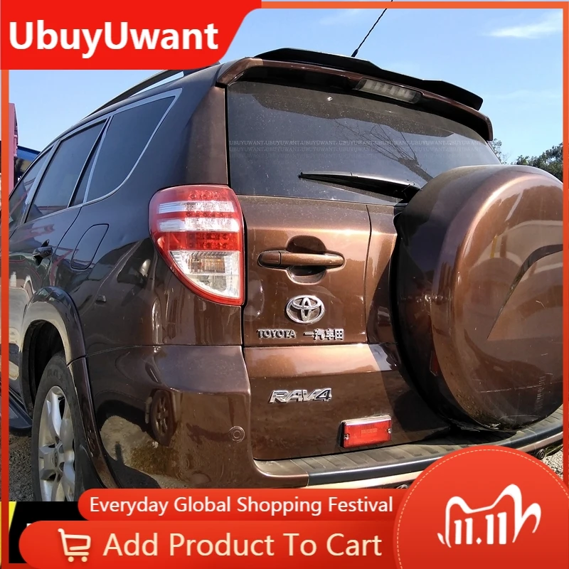Задний спойлер на крышу для Toyota RAV4 RAV 4 2009-2013 хэтчбека из АБС-пластика Черный