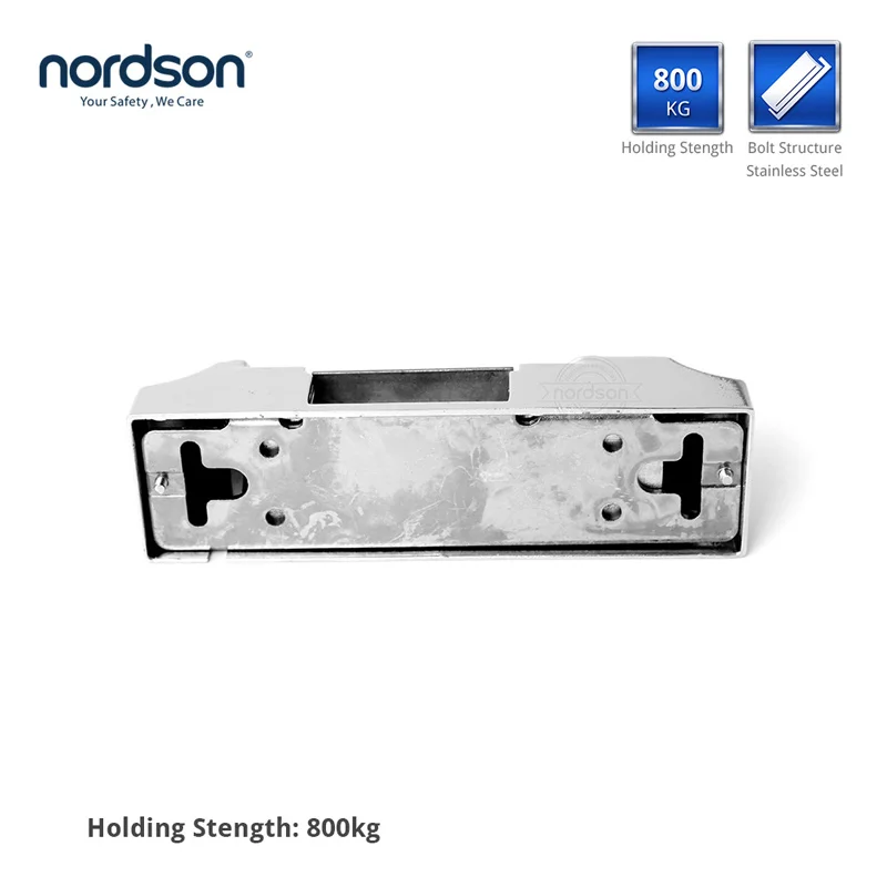 Nordson DC12V Fail-secure/Fail-Safe Тип Нержавеющая сталь поверхностного монтажа Электрический Чеканный замок на дверь сила удержания 800 кг