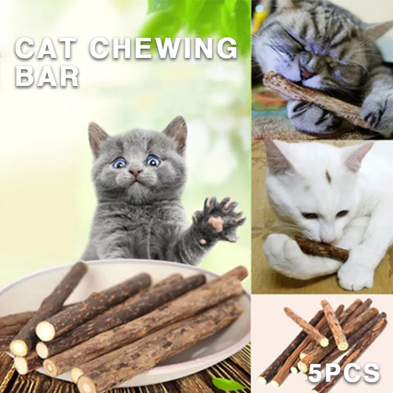 Nepeta Cataria Pet Molars котенок кошачья кошка Жевательная палочка Snack 7 г 5 шт. Дерево