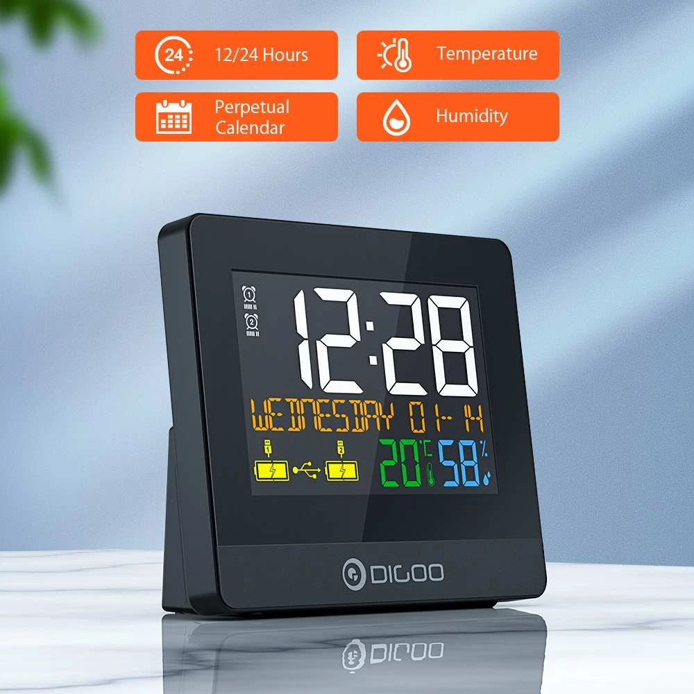 DIGOO DG 8291 LED Alarm Clock Intelligent Digital Display Weather Station Alarm Clock Calender/Snooze Function Thermometer Clock|Alarm Clocks| - AliExpress DIGOO DG 8291 LED Alarm Clock Intelligent Digital Display Weather Station Alarm Clock Calender/Snooze Function Thermometer Clock|Alarm Clocks| - AliExpress
