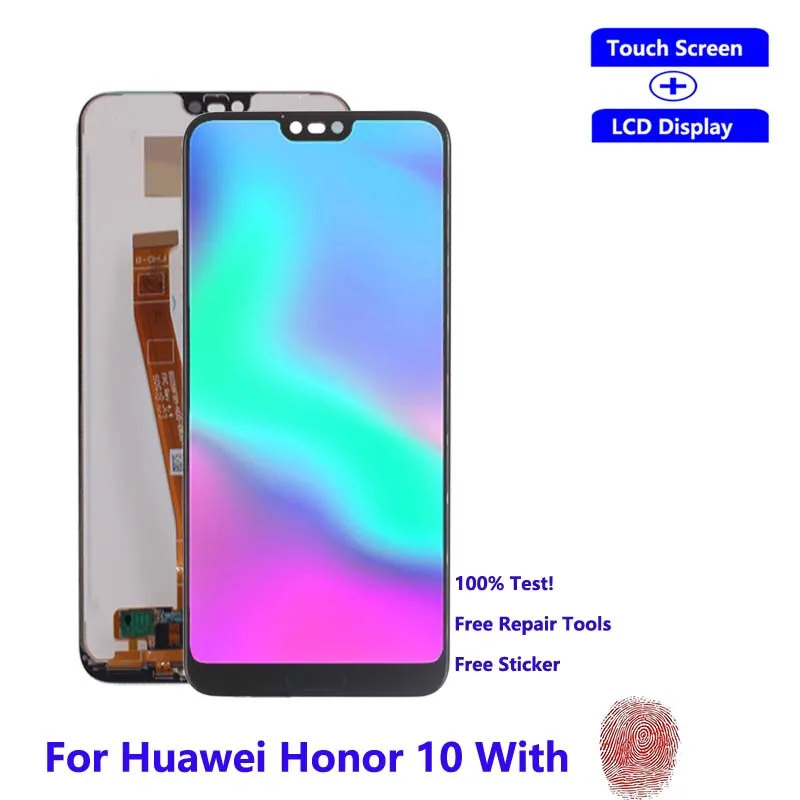

For Huawei Honor 10 Display Touch Screen LCD Display Original For Honor 10 COL-L29 Screen LCD Fingerprint Lock