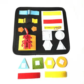 

2020 Newest Toddler Busy Board Montessori Toys Basic Skills Board Early Educational Learning Toddler Sensory Toys