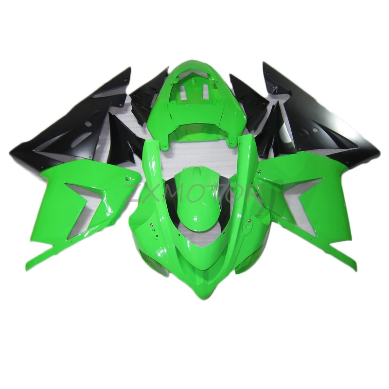 

Injection High Quality Fairings Part Set For Kawasaki Ninja ZX10R 2004 2005 Green Black Motorcycle fairing Kits zx10r 04 05 UI03