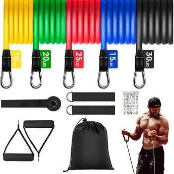 Resistance Bands Set Bodybuilding Home Gym Equipment Professional Weight Training Fitness Elastic Rubber Bands Workout Expander