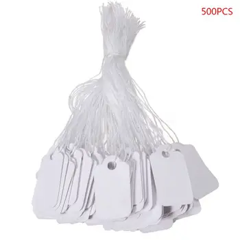 

500 Pcs Price Label Tags String Jewelry Clothing Display Merchandise Price Tags