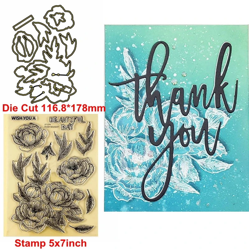 

Florid Lotus Die Cut+Clear Stamp Delicate Lotus For Card Making Decoration New 2019 Embossed Crafts Cards
