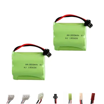 

6v 1800mah NiMH Battery 6v Rechargeable Battery AA Battery Pack For Rc toys Cars Boats Guns Tanks Robots Truck model 2Pcs