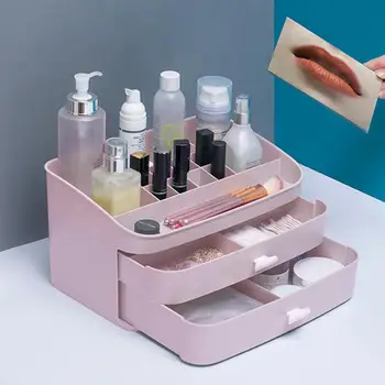 

Plastic Makeup Organizer Cosmetic Container Organizer Brush Holder Make Up Drawer Desktop Sundry Storage Boxes Bathroom Storage