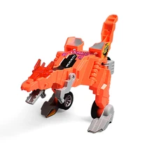 Светодиодный светильник, домашний декор, подарок на день рождения, на батарейках, Реалистичный, для детей, электрическая игрушка, мигающий, трансформирующий, динозавр, автомобиль, ревущий звук