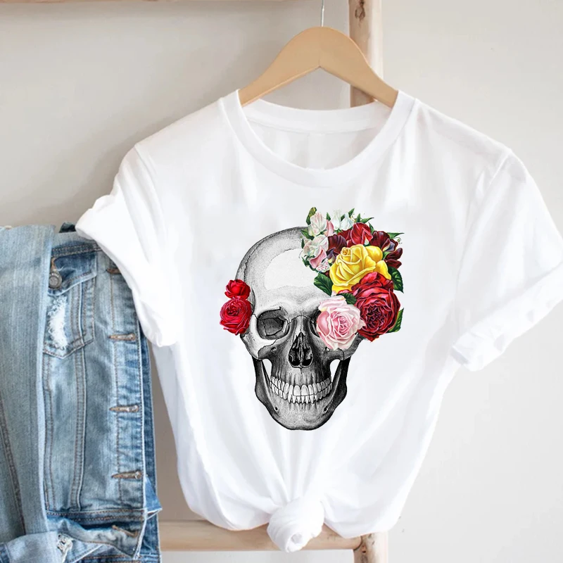 Women Printing Clothing Wine Lady Short Sleeve Casual 90s Cartoon Fashion Clothes Print Tee Top Tshirt Female Graphic T-shirt