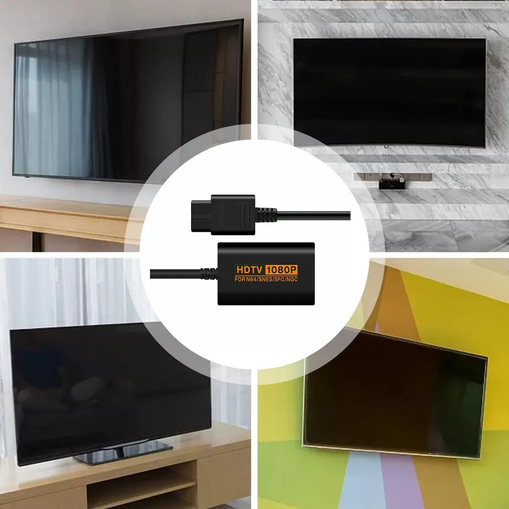 Convertidor de interruptor 1080P para N64 / SNES / SFC para intend 64 HD, adaptador compatible con HDMI, HDTV, vídeo, Cable Scart para GameCube| | - AliExpress
