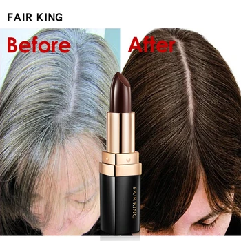 

One-off Hair Color Pen Temporary Makeup Lipstick Pen Fast DIY Styling Mild Stick Cover White Hair Hair Dye Cream Brown