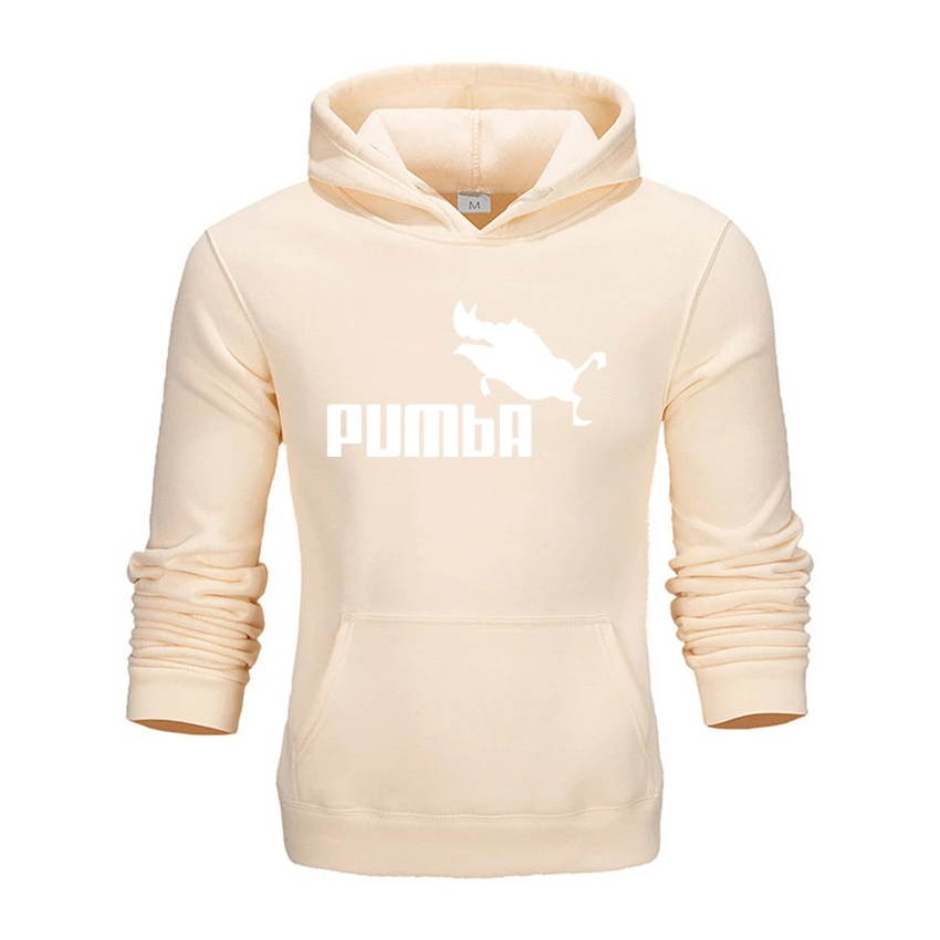 khaki35 Новинка, Pumba, модные худи, Мужская плотная одежда, зимние толстовки для мужчин, хип-хоп, уличная, однотонная флисовая толстовка, мужская одежда - Цвет: khaki35