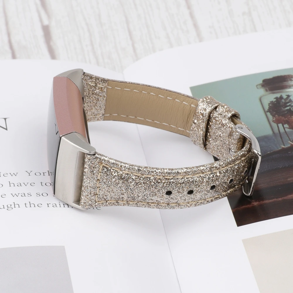 Сменный ремешок для Fitbit Charge 3 полосы блестящий кожаный ремешок умные фитнес-часы Спортивные ремни для Charge 3 специальное издание
